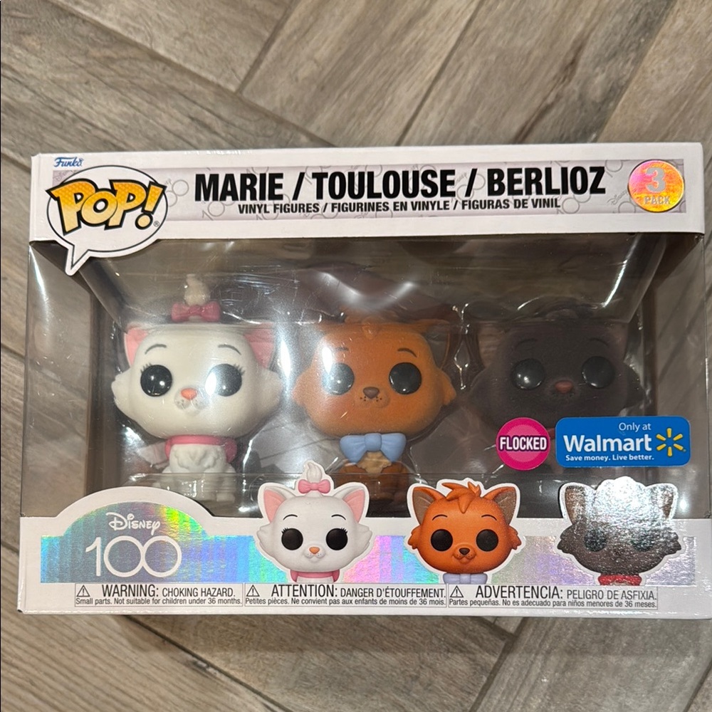 Funko Pop Disney 100 Marie, Toulouse, Berlioz Figures